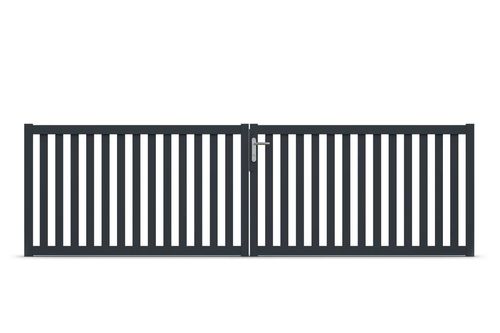 Aluminium-Doppeltorflügel Lauenberg, Höhe 80cm, Breite 350cm (Mittig geteilt)