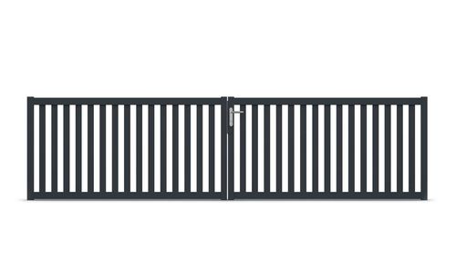 Aluminium-Doppeltorflügel Lauenberg, Höhe 80cm, Breite 400cm (Mittig geteilt)