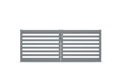 Aluminium-Doppeltorflügel Looft, Höhe 150cm, Breite 250cm (Mittig geteilt)