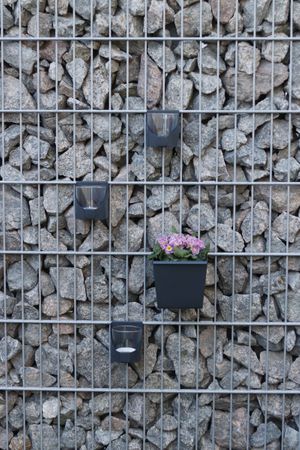 Blumenksten fr Doppelstab-Zaunelemente, Lnge 15cm (3er-Set), anthrazit