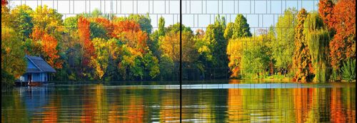 Sichtschutzstreifen Blätterwald (5 Meter Panorama)