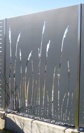 Design-Sichtschutztafel GRAVIS in Aluminium