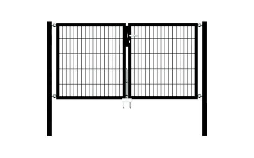 Doppelflügel Gartentor Optima 656 - Höhe 100cm, Breite 200cm (Mittig geteilt)