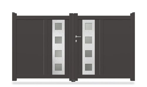 Aluminium Doppeltor Torre - Höhe 160cm, Breite 250cm