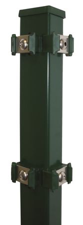 Eckpfosten 60x60mm (als Ersatz für Standardpfosten) für DS 200 S Zaunsystem, Höhe 63cm, mit Klemmplättchen