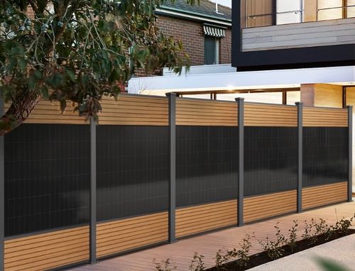 Solarzaun Falagotti Powerline Eleganza, Höhen 180 / 200cm (individuelle Längen)