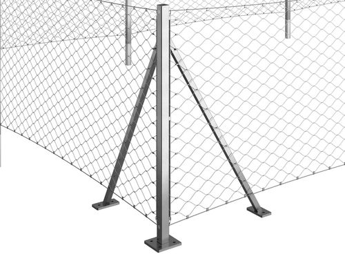Zusatz-Eckpfosten 90° Perimesh® aus Edelstahl