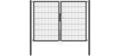 Doppelflügel Gartentor Optima 656 - Höhe 140cm, Breite 200cm (Mittig geteilt) 
