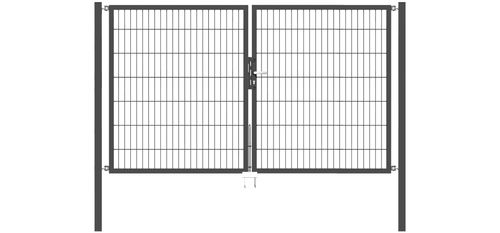 Doppelflügel Gartentor Optima 656 - Höhe 140cm, Breite 250cm (Mittig geteilt) 