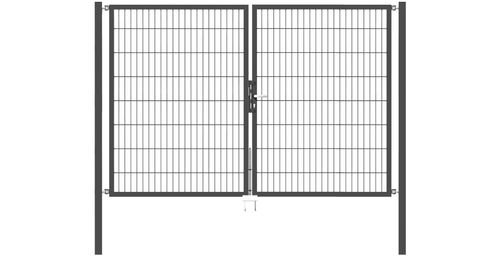 Doppelflügel Gartentor Optima 656 - Höhe 160cm, Breite 250cm (Mittig geteilt)