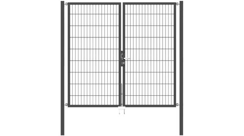 Doppelflügel Gartentor Optima 656 - Höhe 180cm, Breite 200cm (Mittig geteilt) 