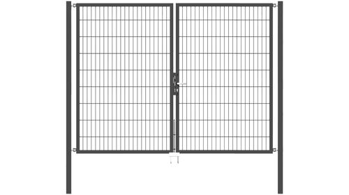 Doppelflügel Gartentor Optima 656 - Höhe 180cm, Breite 250cm (Mittig geteilt) 