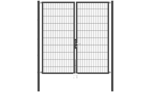 Doppelflügel Gartentor Optima 656 - Höhe 200cm, Breite 200cm (Mittig geteilt)  