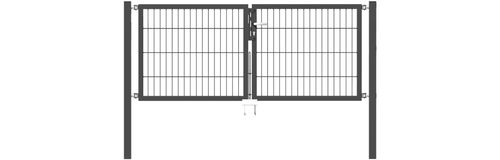Doppelflügel Gartentor Optima 656 - Höhe 80cm, Breite 200cm (Mittig geteilt)  