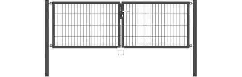Doppelflügel Gartentor Optima 656 - Höhe 80cm, Breite 250cm (Mittig geteilt) 