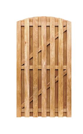 Torflügel-Element Cumaru Baiya Rundbogen - Breite 100, Höhe 180cm