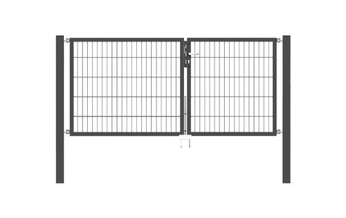 Doppelflügel Gartentor Optima 656 - Höhe 100cm, Breite 225cm (Teilung 100+125cm asymmetrisch)