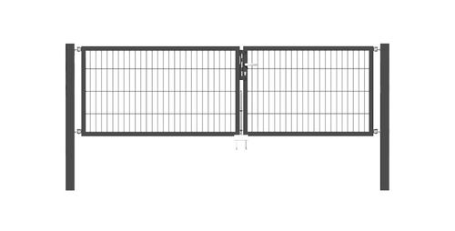 Doppelflügel Gartentor Optima 656 - Höhe 80cm, Breite 275cm (Teilung 125+150cm asymmetrisch)