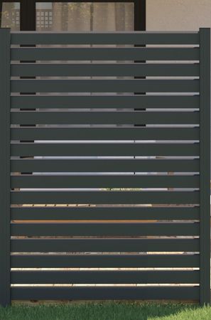 Alu Lamellenzaun-Element Rhombus midi (Abstand 15mm) - Höhe 180cm, Breite 120cm (3 Farben)