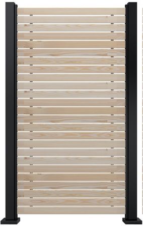 TRIAX Lärche-Echtholz Rhombusdielen-Set, Höhe 180cm, Breite 97cm