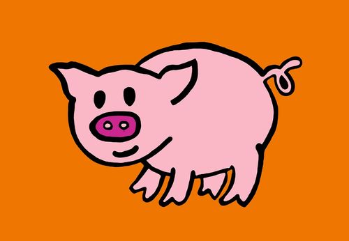 Sichtschutzstreifen Tiermotiv Schweinchen (Rolle)