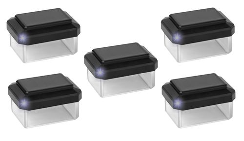 Ambiente-Leuchte LED mit Solar für Pfosten 60x40mm - 5 Stück im Set