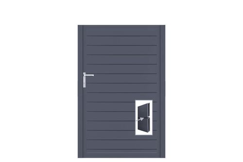 Aluminium Gartentor-Flügel Vidal Pure - Höhe 160cm, Breite 104cm