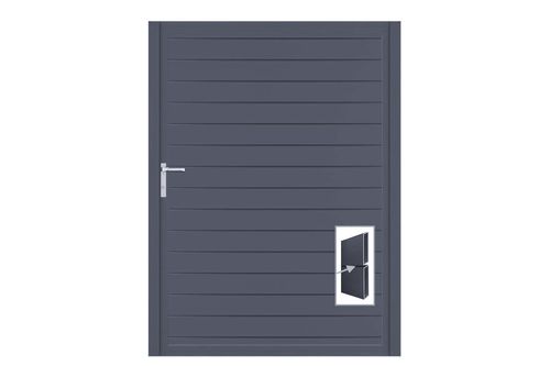 Aluminium Gartentor-Flügel Vidal Pure - Höhe 180cm, Breite 133cm