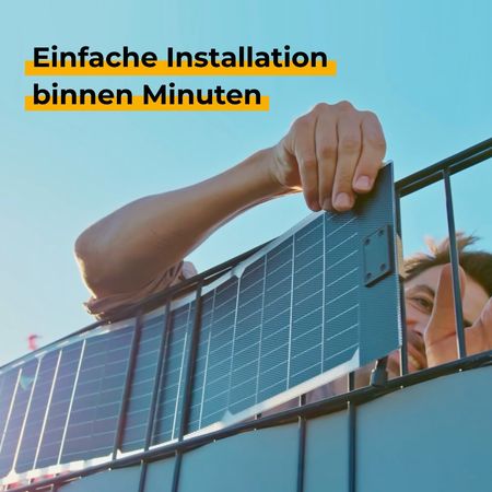 Zaun-Solarkraftwerk Sunflex Vertical für Doppelstabmattenzaun Plug & Play