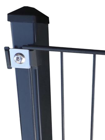 Zusatz-Zaunpfosten 60x40mm für Zaunhöhe 83cm, mit Klemmplättchen