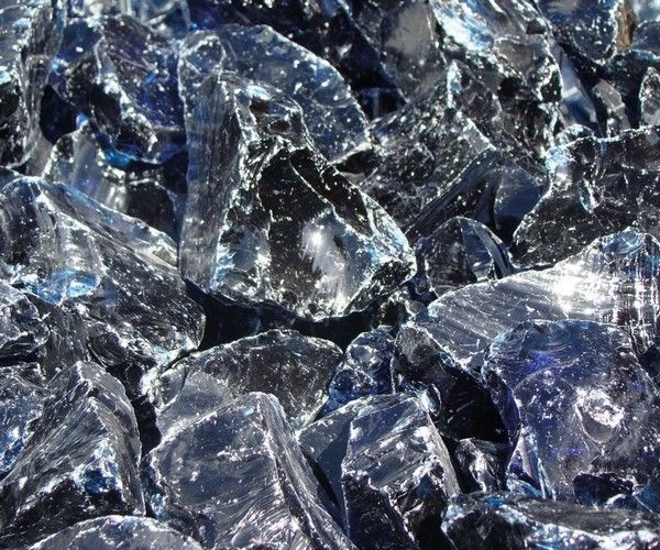 Glas Kristall-Blau