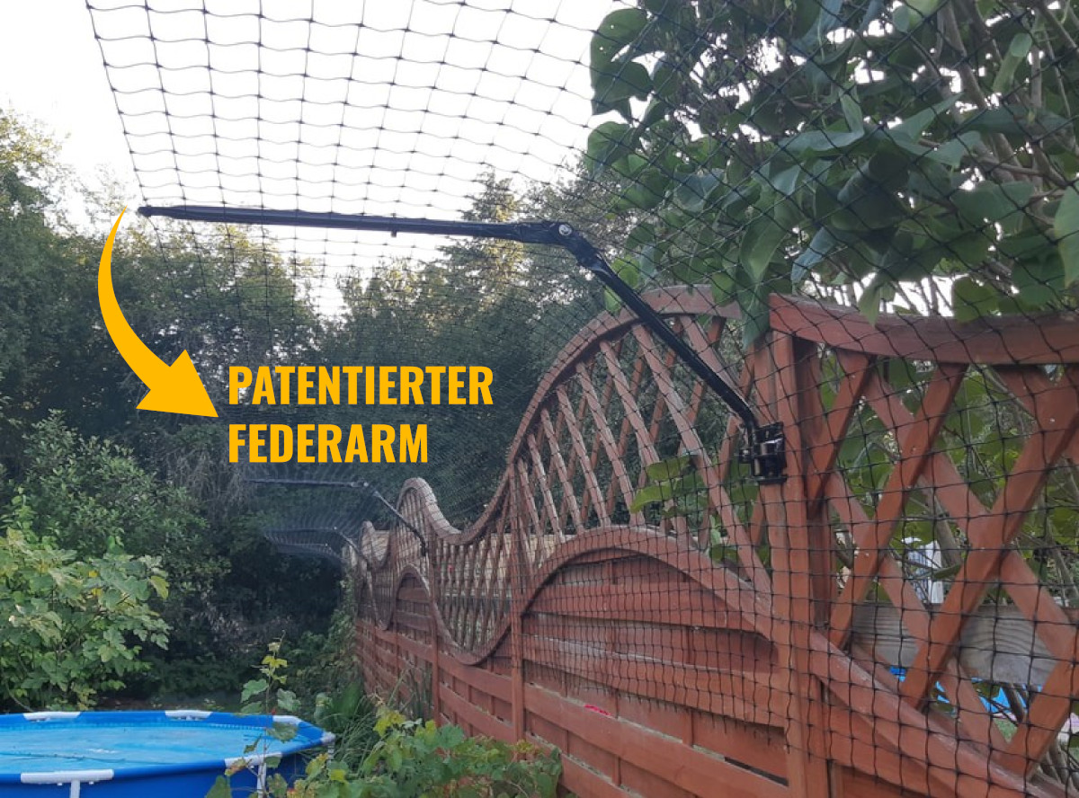 15m Katzenzaun Komplettset, Cat-Safe, Katzennetz
