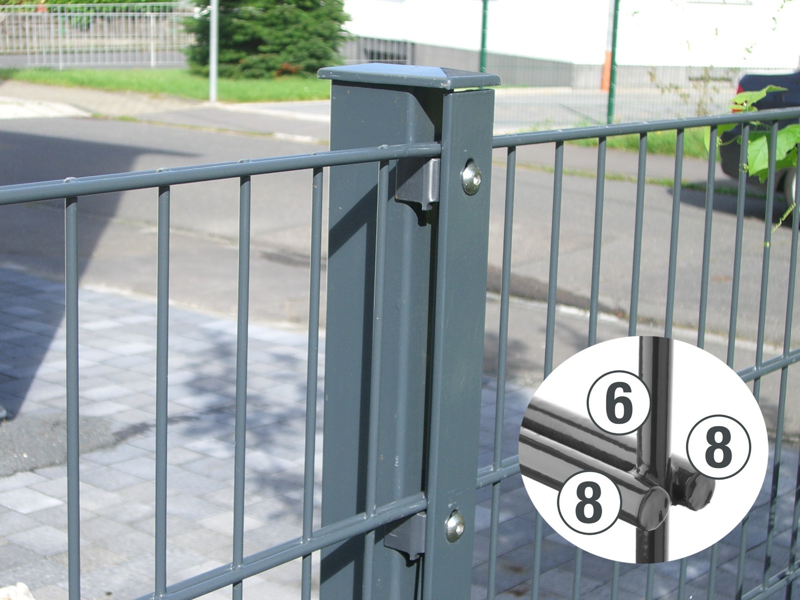 Doppelstabmatten Gartenzaun DS Premium 868