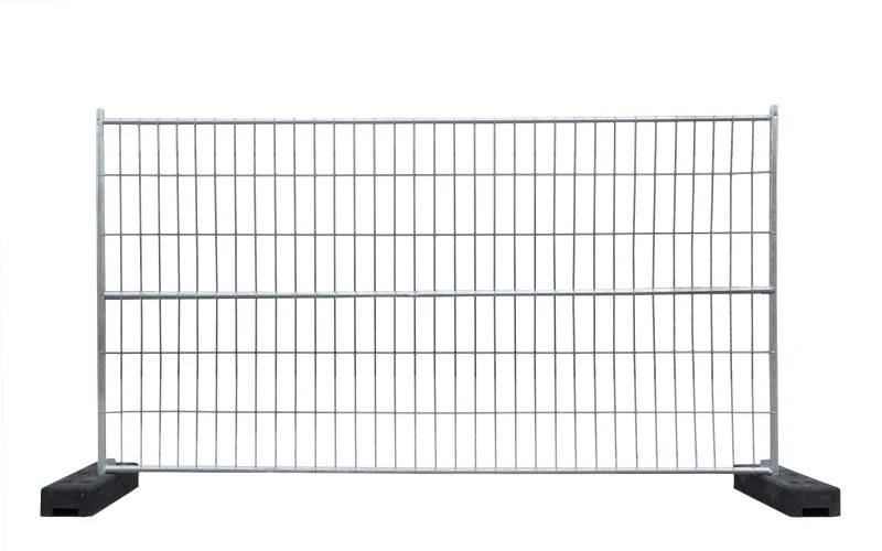 Mobiler Bauzaun Strong mit Querholm - Breite 3,50 / Höhe 2,00m - Gewicht 16,80 kg - Made in Germany