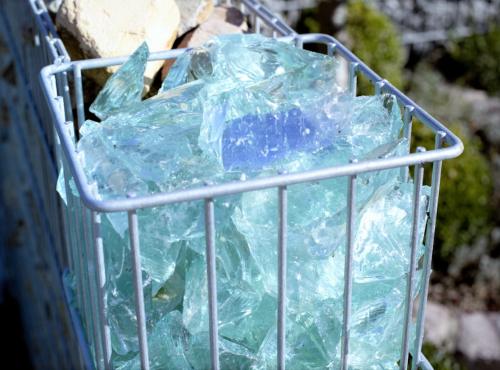 Gabionenstein Glas Türkis