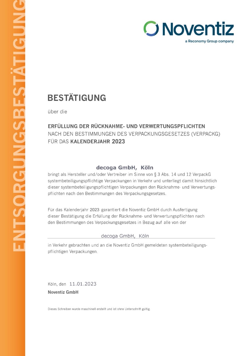 Urkunde Noventiz